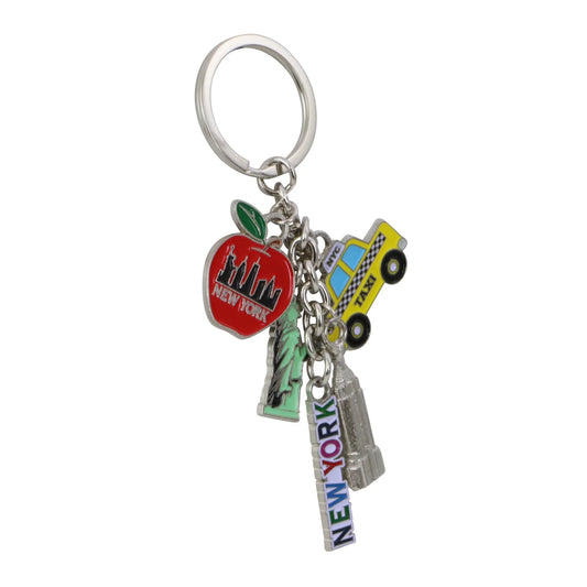New York City 5 Charm Souvenir Keychain Featuring Statue of Liberty
