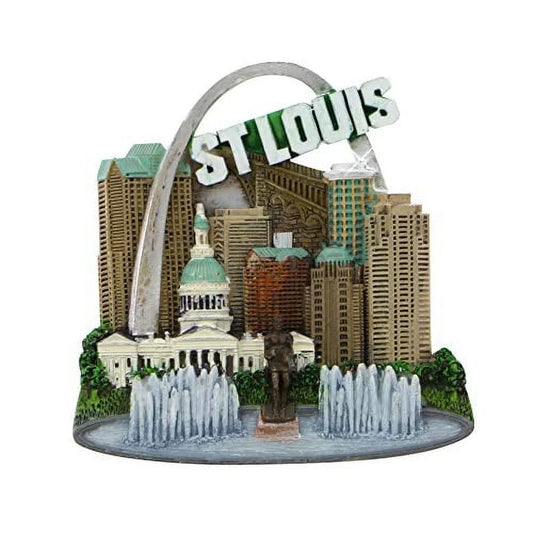City-Souvenirs 3D Resin St. Louis Magnet 2.5 Inches
