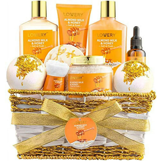 Mothers Day Gift Basket for Women - 10 Pc Almond Milk