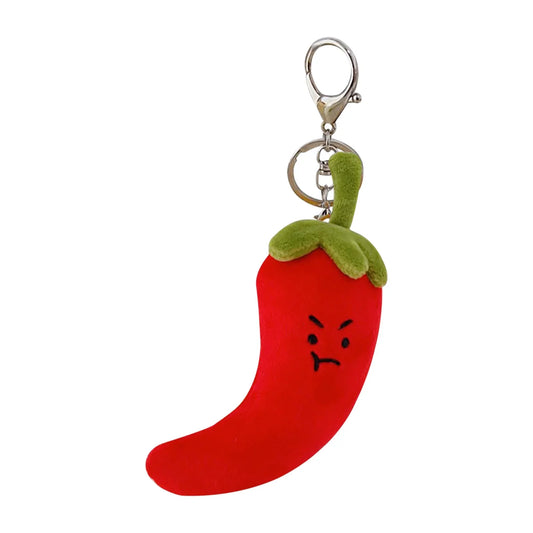 SLYNSHome Clearance 12cm Angry Chilli Pepper Plush Pendant Keychain, Holiday Gift, Birthday Gift, Graduation Gift, Souvenir Gift