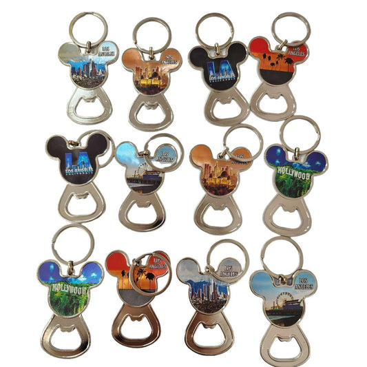 Gifts by RD Los Angeles Bottle Souvenir Keychain, Multicolor, 12 Count